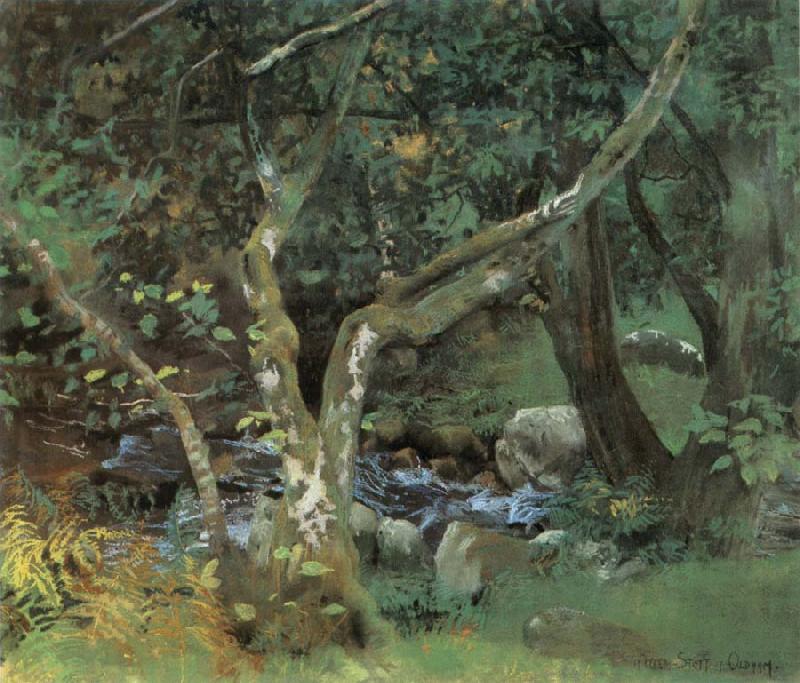 William Stott of Oldham Autumn Woodland oil painting picture